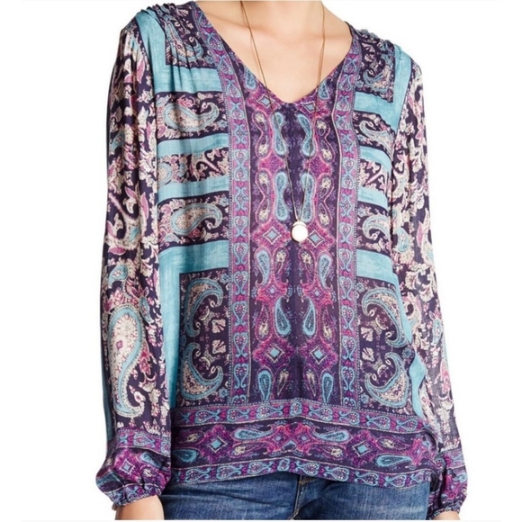 Lucky Brand Tops - Lucky Brand Moroccan Blouse